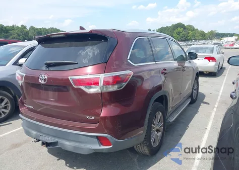 2014 Toyota Highlander Xle V6 z USA, uszkodzony, nr VIN 5TDKKRFH3ES016749